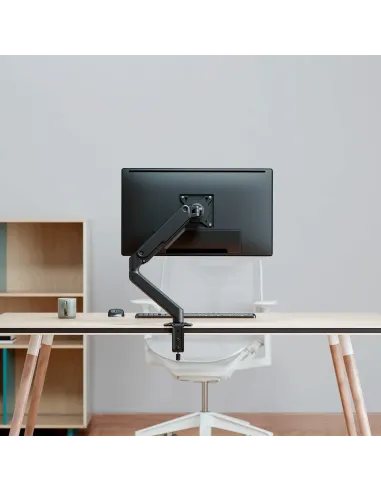 AISENS Soporte de Mesa Eco Contrapeso Giratorio e Inclinable para Monitor TV 9kg (3 Pivotes, 1 Brazo) de 17-32, Negro
