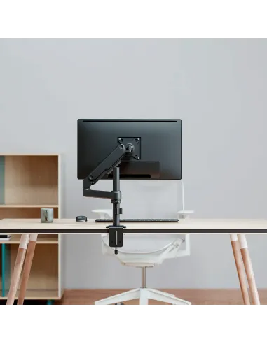 AISENS Soporte de Mesa Eco Contrapeso Giratorio e Inclinable para Monitor TV 9kg (3 Pivotes, 1 Brazo) de 17-32, Negro