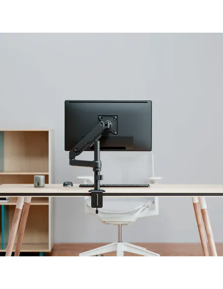 AISENS Soporte de Mesa Eco Contrapeso Giratorio e Inclinable para Monitor TV 9kg (3 Pivotes, 1 Brazo) de 17-32, Negro