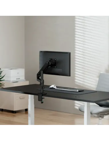 AISENS Soporte de Mesa Eco Contrapeso Giratorio e Inclinable para Monitor TV 9kg (3 Pivotes, 1 Brazo) de 17-32, Negro