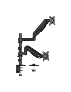 AISENS Soporte de Mesa Eco Contrapeso Giratorio e Inclinable Para Monitor TV 9kg (3 Pivotes, 2 Brazos) de 17-32", Negro