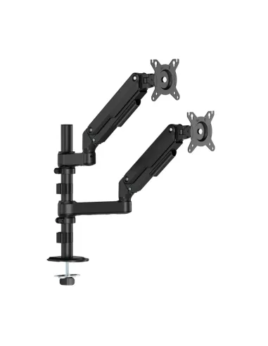 AISENS Soporte de Mesa Eco Contrapeso Giratorio e Inclinable Para Monitor TV 9kg (3 Pivotes, 2 Brazos) de 17-32", Negro