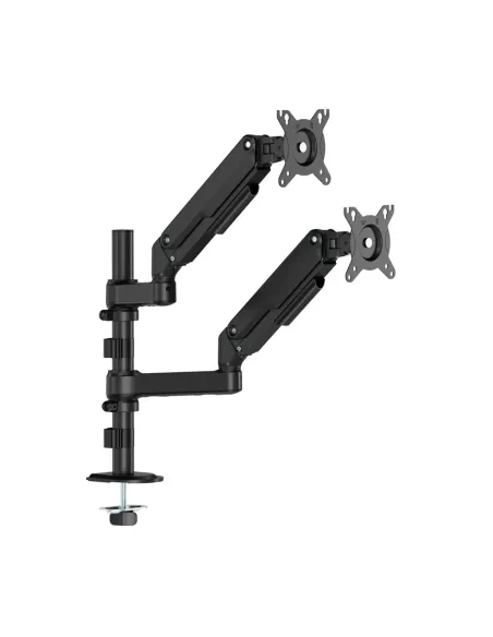 AISENS Soporte de Mesa Eco Contrapeso Giratorio e Inclinable Para Monitor TV 9kg (3 Pivotes, 2 Brazos) de 17-32", Negro
