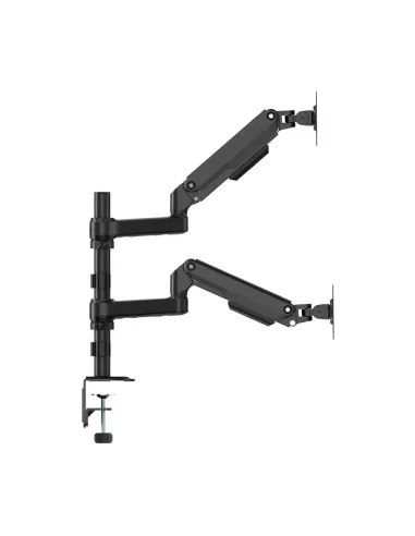 AISENS Soporte de Mesa Eco Contrapeso Giratorio e Inclinable Para Monitor TV 9kg (3 Pivotes, 2 Brazos) de 17-32", Negro