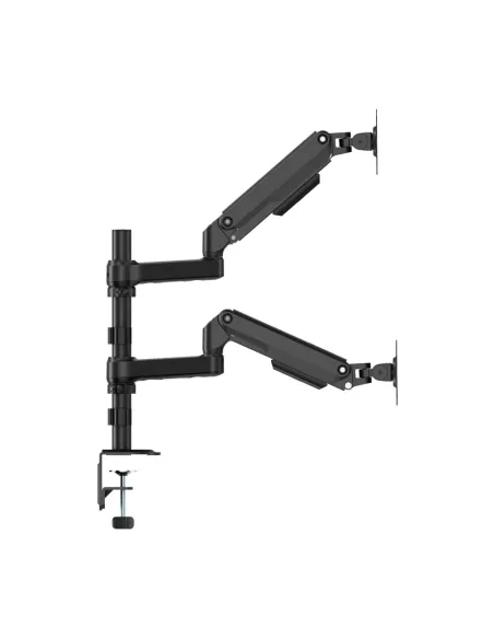 AISENS Soporte de Mesa Eco Contrapeso Giratorio e Inclinable Para Monitor TV 9kg (3 Pivotes, 2 Brazos) de 17-32", Negro