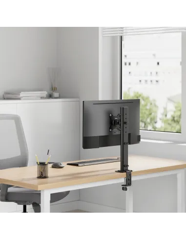 AISENS Soporte de Mesa Eco Giratorio e Inclinable para Monitor TV 12kg de 17-34, Negro