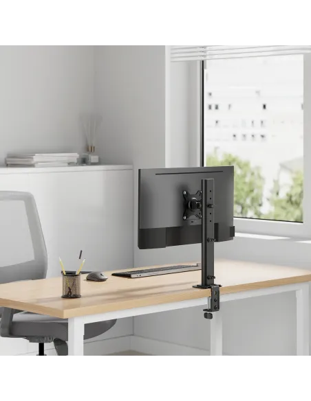 AISENS Soporte de Mesa Eco Giratorio e Inclinable para Monitor TV 12kg de 17-34, Negro