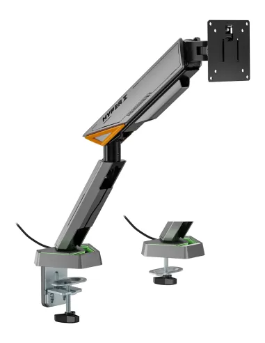 AISENS DT49TSRRGB-347 soporte para monitor 124,5 cm (49") Escritorio Negro, Gris