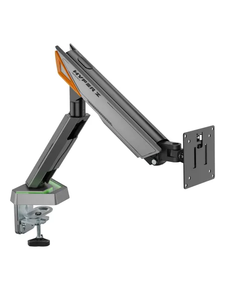AISENS DT49TSRRGB-347 soporte para monitor 124,5 cm (49") Escritorio Negro, Gris