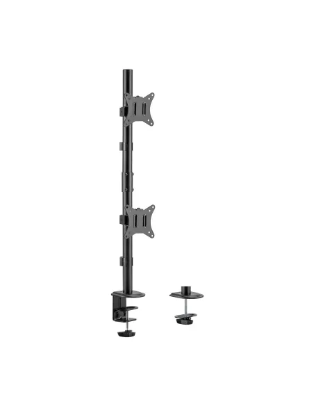 AISENS Soporte de mesa eco giratorio e inclinable para 2 Monitor TV 9kg de 17-32, Negro