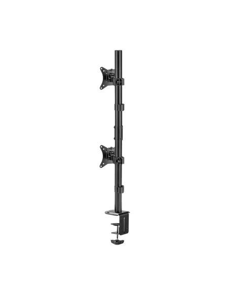 AISENS Soporte de mesa eco giratorio e inclinable para 2 Monitor TV 9kg de 17-32, Negro