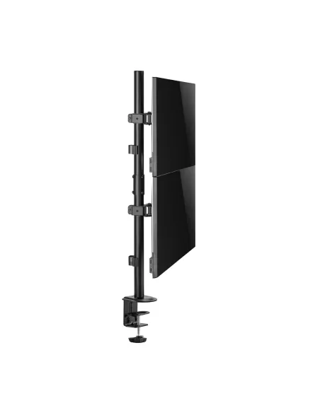 AISENS Soporte de mesa eco giratorio e inclinable para 2 Monitor TV 9kg de 17-32, Negro