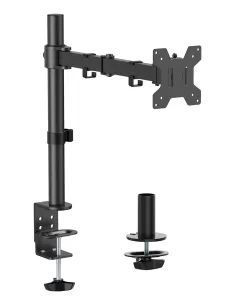 AISENS Soporte de mesa eco giratorio e inclinable para monitor TV 10kg (3 Pivotes, 1 Brazos) de 17-32, Negro
