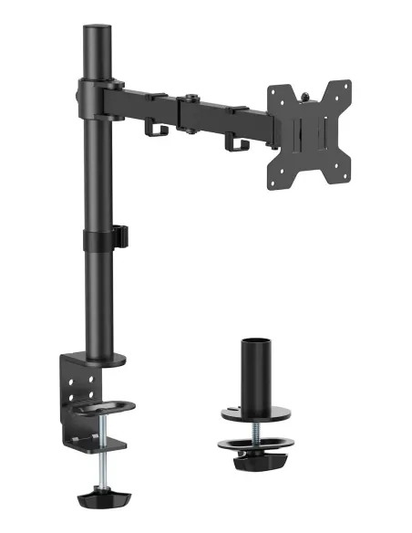 AISENS Soporte de mesa eco giratorio e inclinable para monitor TV 10kg (3 Pivotes, 1 Brazos) de 17-32, Negro