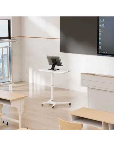 AISENS Soporte de Mesa Eco Inclinable para Monitor POS 6.5kg de 10"-27", Negro