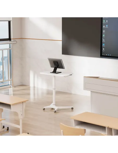 AISENS Soporte de Mesa Eco Inclinable para Monitor POS 6.5kg de 10"-27", Negro