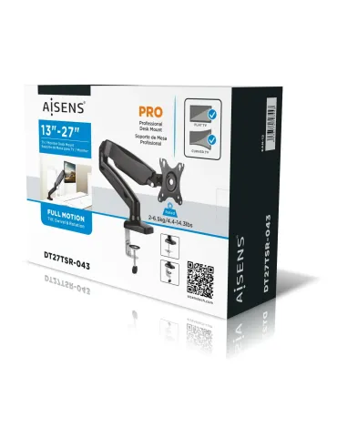 AISENS DT27TSR-043 soporte para monitor 81,3 cm (32") Escritorio Negro
