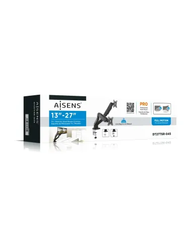 AISENS DT27TSR-045 soporte para monitor 81,3 cm (32") Escritorio Negro