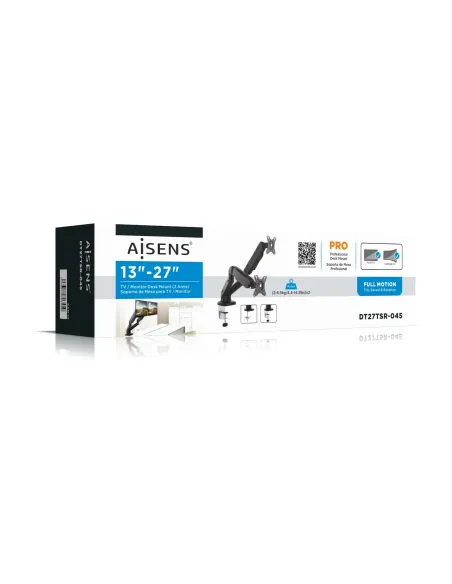 AISENS DT27TSR-045 soporte para monitor 81,3 cm (32") Escritorio Negro