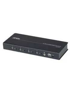 ATEN Switch KM USB de 4 puertos con Boundless Switching (cables incluidos)