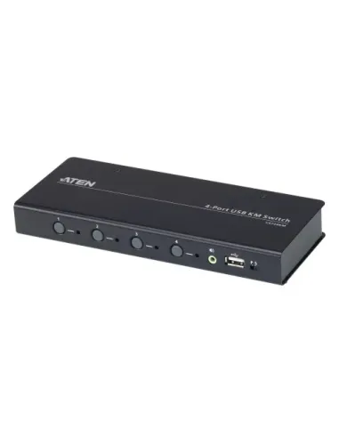 ATEN Switch KM USB de 4 puertos con Boundless Switching (cables incluidos)