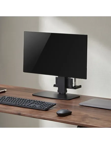 AISENS Soporte de Mesa ECO Giratorio e Inclinable para Monitor TV y Mini PC 8Kg de 17-32, Negro