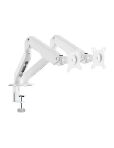 AISENS Soporte de Mesa Eco Contrapeso Giratorio e Inclinable para Monitor TV 9kg (3 PIVOTES, 2 BRAZOS) de 17-32, Blanco 2