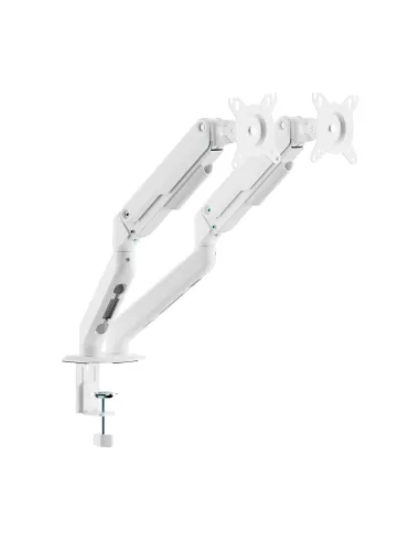 AISENS Soporte de Mesa Eco Contrapeso Giratorio e Inclinable para Monitor TV 9kg (3 PIVOTES, 2 BRAZOS) de 17-32, Blanco