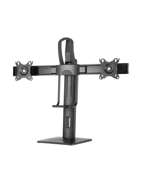 AISENS Soporte De Mesa Pro Contrapeso Giratorio E Inclinable Para 2 Monitores 6kg De 17-27, Negro