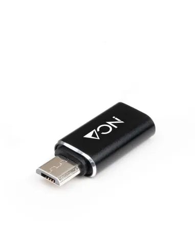 Nanocable Adaptador Micro USB a USB-C, Micro B/M- USB-C/H, Negro