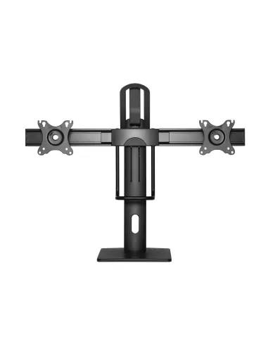 AISENS Soporte De Mesa Pro Contrapeso Giratorio E Inclinable Para 2 Monitores 6kg De 17-27, Negro