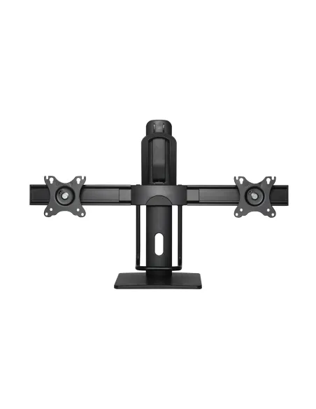 AISENS Soporte De Mesa Pro Contrapeso Giratorio E Inclinable Para 2 Monitores 6kg De 17-27, Negro