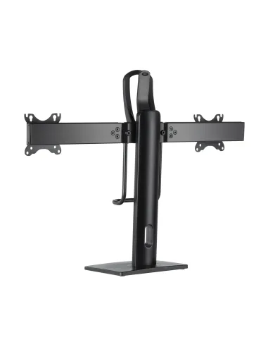 AISENS Soporte De Mesa Pro Contrapeso Giratorio E Inclinable Para 2 Monitores 6kg De 17-27, Negro