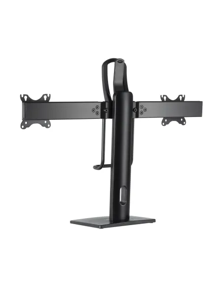 AISENS Soporte De Mesa Pro Contrapeso Giratorio E Inclinable Para 2 Monitores 6kg De 17-27, Negro
