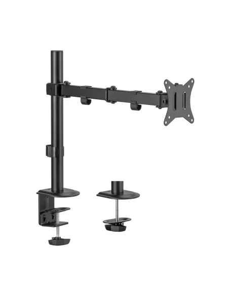 AISENS Soporte de Mesa ECO Giratorio e Inclinable para Monitor TV 9Kg (3 Pivotes, 1 Brazo) de 17-32, Negro