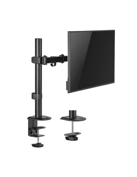 AISENS Soporte de Mesa ECO Giratorio e Inclinable para Monitor TV 9Kg (3 Pivotes, 1 Brazo) de 17-32, Negro
