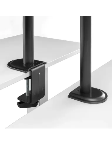AISENS Soporte de Mesa ECO Giratorio e Inclinable para Monitor TV 9Kg (3 Pivotes, 1 Brazo) de 17-32, Negro