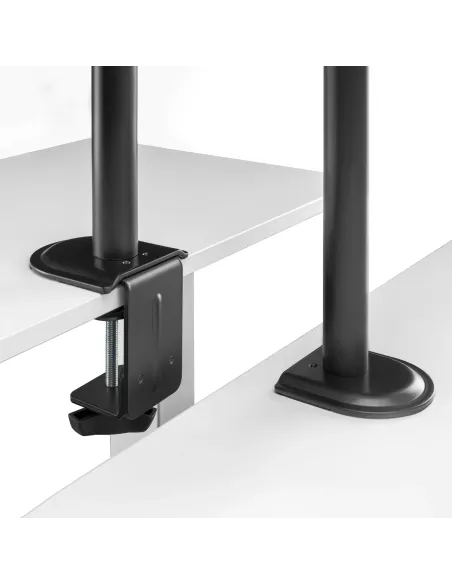 AISENS Soporte de Mesa ECO Giratorio e Inclinable para Monitor TV 9Kg (3 Pivotes, 1 Brazo) de 17-32, Negro