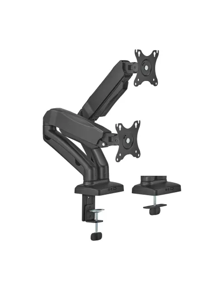 AISENS Soporte De Mesa Pro Contrapeso Giratorio E Inclinable Para Monitor TV 9kg (3 Pivotes, 2 Brazos) De 17-32, Negro
