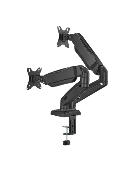AISENS Soporte De Mesa Pro Contrapeso Giratorio E Inclinable Para Monitor TV 9kg (3 Pivotes, 2 Brazos) De 17-32, Negro