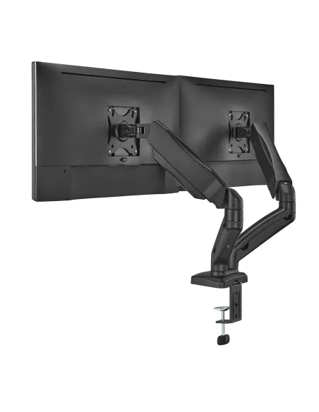 AISENS Soporte De Mesa Pro Contrapeso Giratorio E Inclinable Para Monitor TV 9kg (3 Pivotes, 2 Brazos) De 17-32, Negro