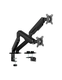 AISENS Soporte de Mesa Eco Contrapeso Giratorio e Inclinable para Monitor TV 9kg (3 Pivotes, 2 Brazos) de 17-32, Negro