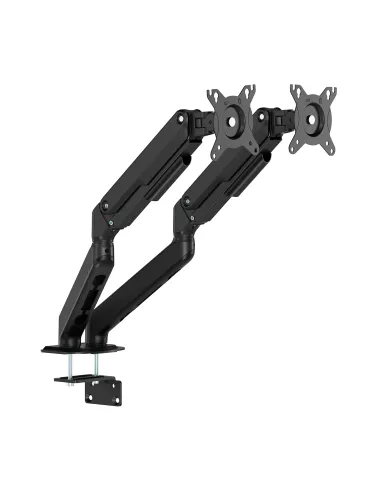 AISENS Soporte de Mesa Eco Contrapeso Giratorio e Inclinable para Monitor TV 9kg (3 Pivotes, 2 Brazos) de 17-32, Negro