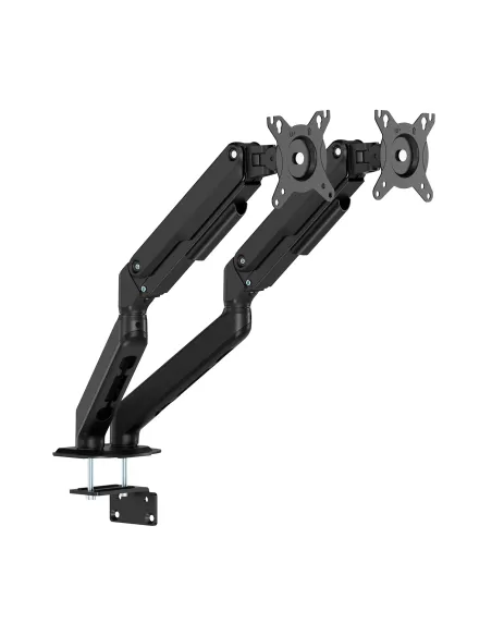 AISENS Soporte de Mesa Eco Contrapeso Giratorio e Inclinable para Monitor TV 9kg (3 Pivotes, 2 Brazos) de 17-32, Negro