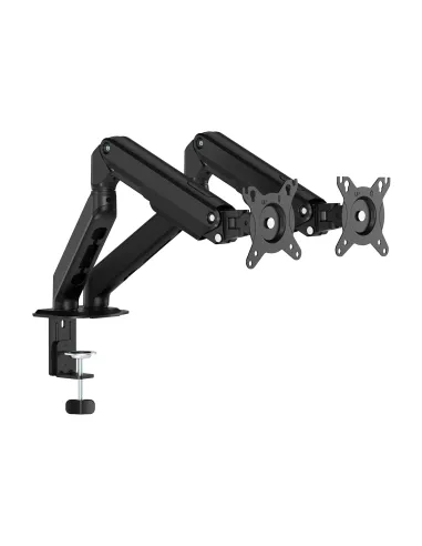AISENS Soporte de Mesa Eco Contrapeso Giratorio e Inclinable para Monitor TV 9kg (3 Pivotes, 2 Brazos) de 17-32, Negro