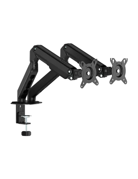 AISENS Soporte de Mesa Eco Contrapeso Giratorio e Inclinable para Monitor TV 9kg (3 Pivotes, 2 Brazos) de 17-32, Negro