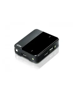 ATEN Switch KVM DisplayPort/Audio USB de 2 puertos (compatible con 4K, cables incluidos)