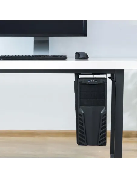 Ewent EW1293 soporte de CPU Soporte para instalación de CPU bajo mesa Negro