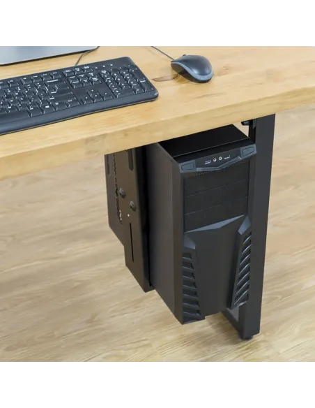 Ewent EW1293 soporte de CPU Soporte para instalación de CPU bajo mesa Negro