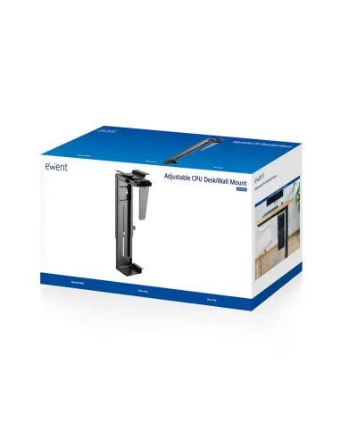 Ewent EW1293 soporte de CPU Soporte para instalación de CPU bajo mesa Negro